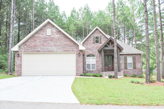 Exterior - Front Elevation 1 for Ranch House Plan #430-88 - 3 bed, 2 bath