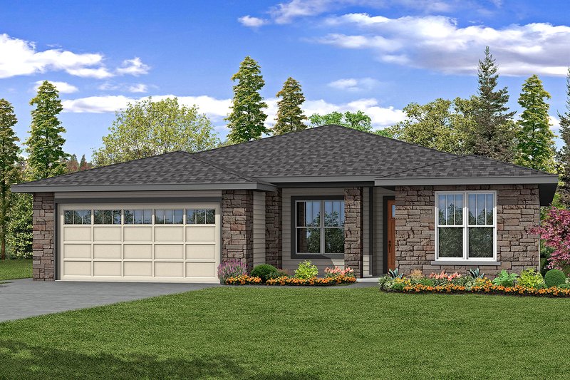 Home Plan - Ranch Exterior - Front Elevation Plan #124-1189