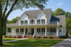 Classical Exterior - Front Elevation Plan #17-2619