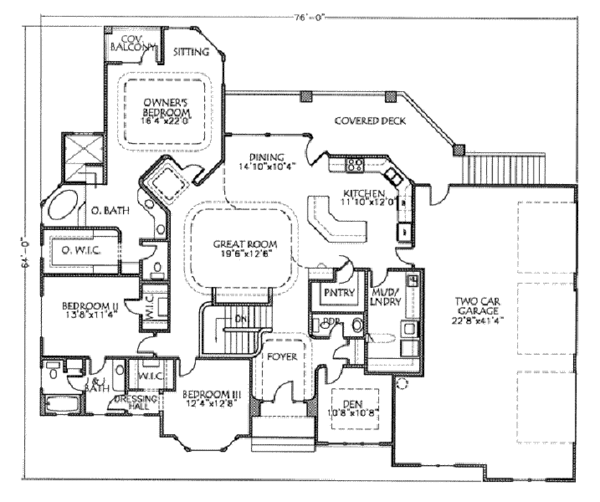 Traditional Floor Plan - Main Floor Plan #24-103
