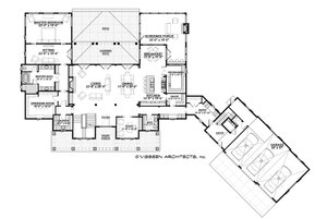 Floor Plan - Main Floor for Country House Plan #928-12 - 4 bed, 4.5 bath