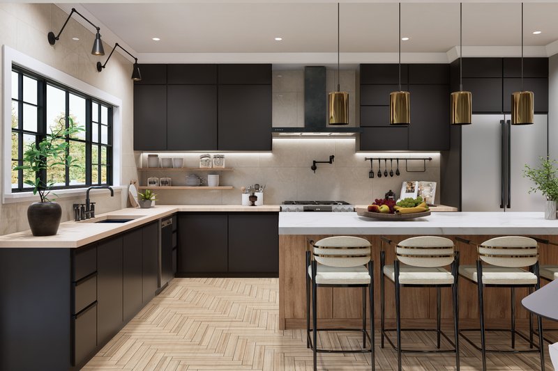 House Blueprint - Interior - Kitchen for Farmhouse House Plan #54-681 - 3 bed, 3 bath