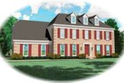 Colonial Style House Plan - 4 Beds 3.5 Baths 2684 Sq/Ft Plan #81-485 