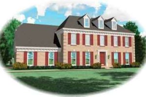 Colonial Exterior - Front Elevation Plan #81-485