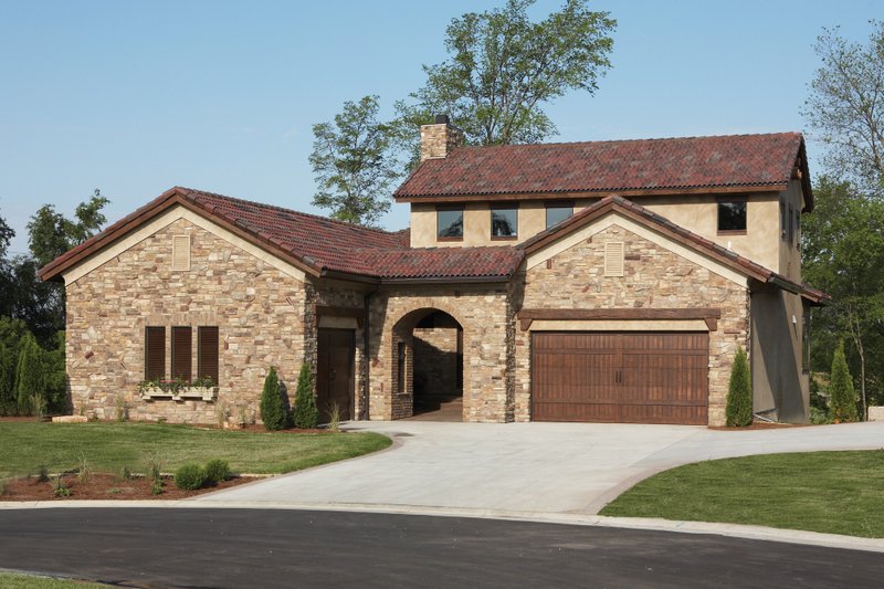 Home Plan - Exterior - Front Elevation for European House Plan #70-1052 - 2 bed, 2 bath