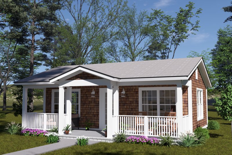 House Plan Design - Exterior - Other Elevation for Cottage House Plan #513-2360 - 1 bed, 1 bath