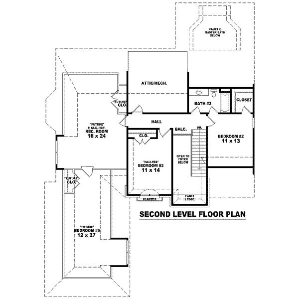 European Floor Plan - Upper Floor Plan #81-1564