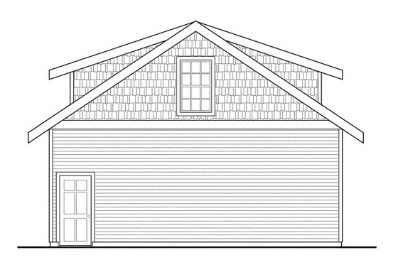 Exterior - Other Elevation for Craftsman House Plan #124-800, 0 bath