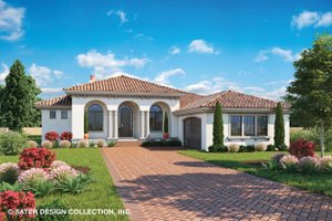 Dream House Plan - Mediterranean Exterior - Front Elevation Plan #930-501