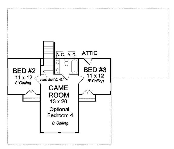 Craftsman Floor Plan - Upper Floor Plan #513-2065