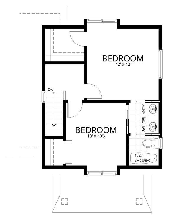 Farmhouse Floor Plan - Upper Floor Plan #112-178