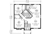 Traditional Style House Plan - 2 Beds 1 Baths 1072 Sq/Ft Plan #25-102 