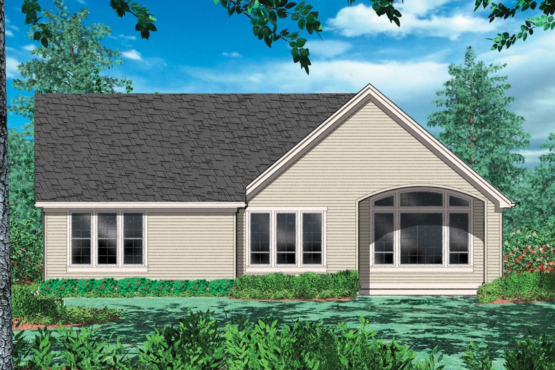 Home Plan - Exterior - Rear Elevation for Cottage House Plan #48-102 - 3 bed, 2.5 bath