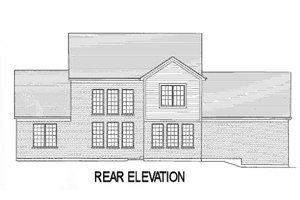 Exterior - Rear Elevation for Country House Plan #46-440 - 4 bed, 2.5 bath