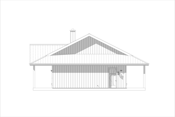 Exterior - Other Elevation 3 for Farmhouse House Plan #1127-22 - 3 bed, 2 bath