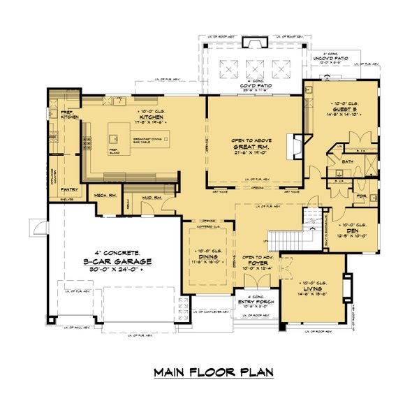 Modern Style House Plan - 5 Beds 5 Baths 5900 Sq/Ft Plan #1066-157 ...