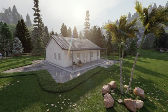 Exterior - Other Elevation 3 for Barndominium House Plan #1107-23 - 1 bed, 1.5 bath