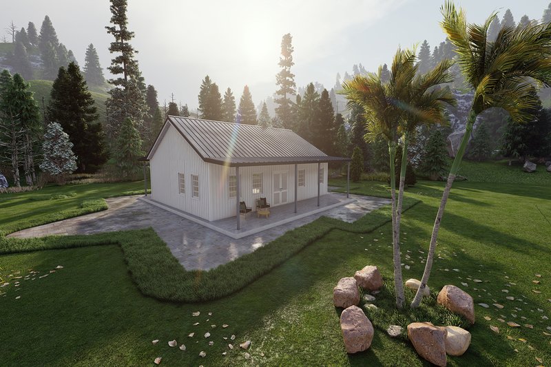 Home Plan - Exterior - Other Elevation 3 for Barndominium House Plan #1107-23 - 1 bed, 1.5 bath