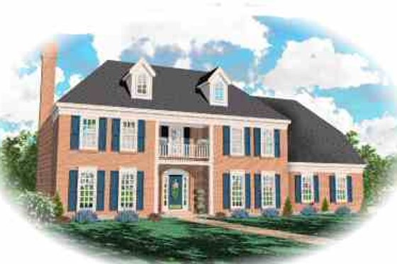 Exterior - Front Elevation for Southern House Plan #81-177 - 3 bed, 2.5 bath