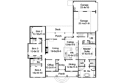 European Style House Plan - 4 Beds 3.5 Baths 2806 Sq/Ft Plan #15-293 