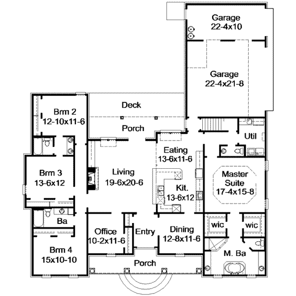 European Floor Plan - Main Floor Plan #15-293