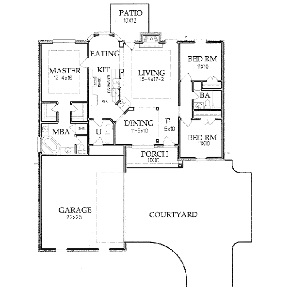 Traditional Floor Plan - Main Floor Plan #15-139