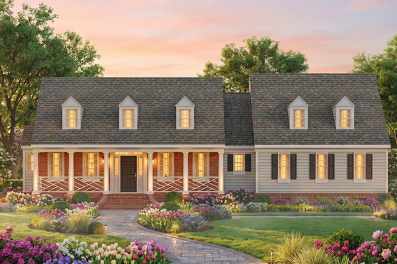 Exterior - Front Elevation 3 for Traditional House Plan #119-355 - 3 bed, 2.5 bath