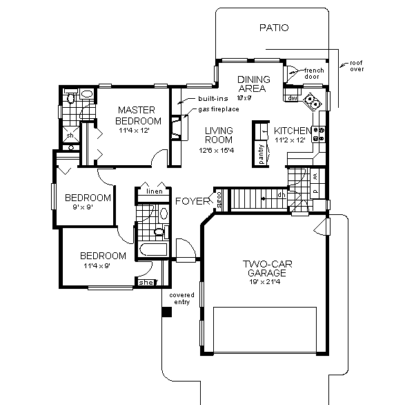 House Plan Design - Traditional Floor Plan - Main Floor Plan #18-1026