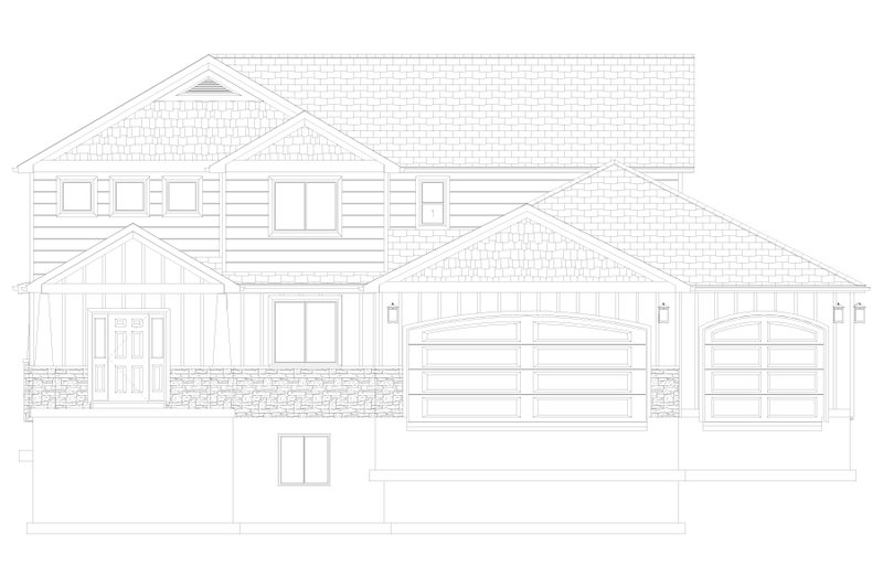 House Design - Exterior - Front Elevation 5 for Craftsman House Plan #1060-215 - 4 bed, 2.5 bath