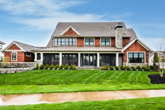 Exterior - Rear Elevation for Craftsman House Plan #928-321 - 4 bed, 6.5 bath