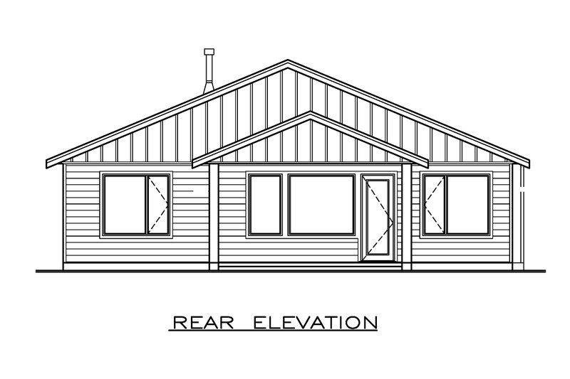 Dream House Plan - Exterior - Rear Elevation for Farmhouse House Plan #1100-111 - 3 bed, 2 bath