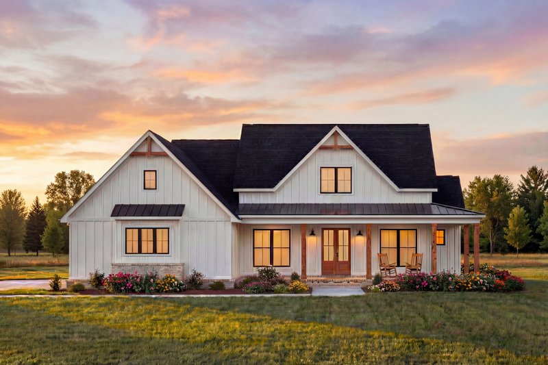 Dream House Plan - Exterior - Front Elevation 2 for Farmhouse House Plan #1074-137 - 4 bed, 3.5 bath