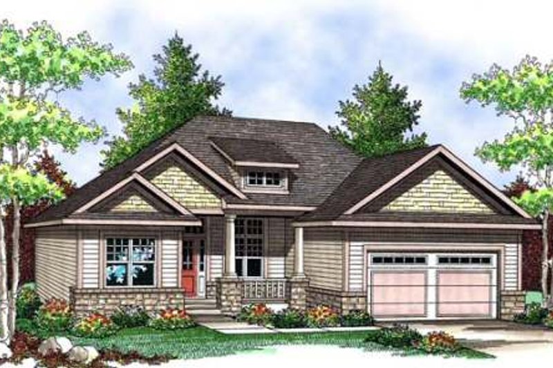 Dream House Plan - Craftsman Exterior - Front Elevation Plan #70-903