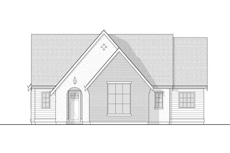House Blueprint - Exterior - Front Elevation 4 for European House Plan #1114-27 - 2 bed, 1.5 bath