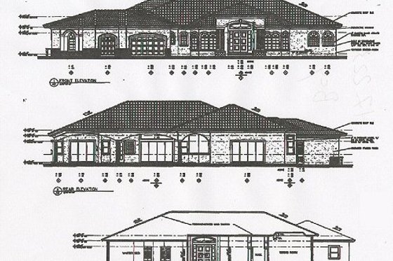 Exterior - Rear Elevation for Mediterranean House Plan #420-123 - 6 bed, 5.5 bath