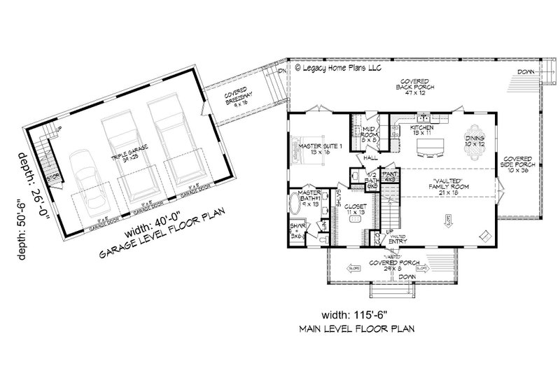 Dream House Plan - Floor Plan - Main Floor for Country House Plan #932-650 - 3 bed, 3.5 bath