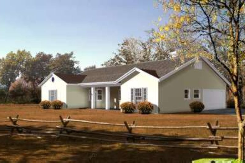 Dream House Plan - Ranch Exterior - Front Elevation Plan #1-415
