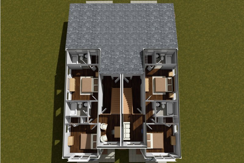 Architectural House Design - Floor Plan - Upper Floor for Modern House Plan #513-2291 - 3 bed, 3 bath