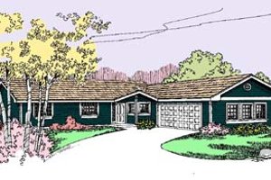 Ranch Exterior - Front Elevation Plan #60-548