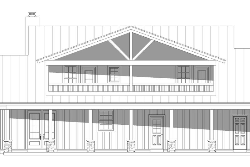Dream House Plan - Exterior - Rear Elevation 1 for Country House Plan #932-349 - 3 bed, 3.5 bath