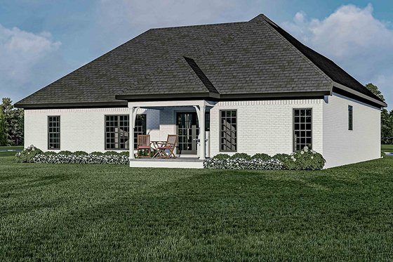 Exterior - Rear Elevation 1 for Country House Plan #17-3353 - 3 bed, 2 bath