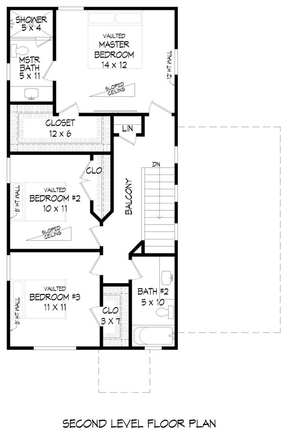 Contemporary Floor Plan - Upper Floor Plan #932-724