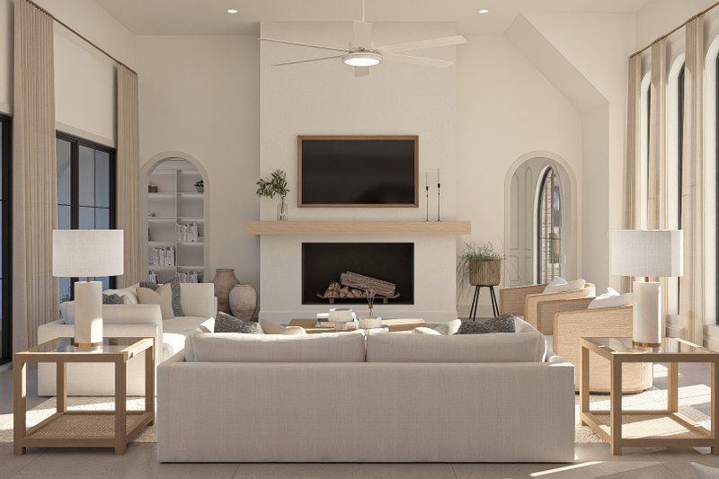 Home Plan - Interior - Family Room 1 for Cottage House Plan #455-562 - 3 bed, 3.5 bath