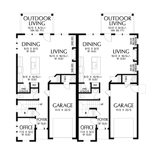 House Blueprint - Farmhouse Floor Plan - Main Floor Plan #48-1208