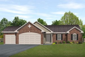 Ranch Exterior - Front Elevation Plan #22-467