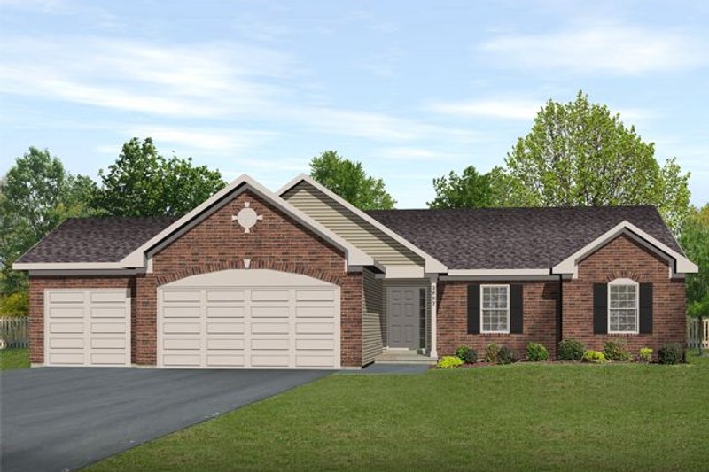 Architectural House Design - Ranch Exterior - Front Elevation Plan #22-467