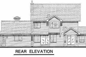 Exterior - Rear Elevation for Traditional House Plan #18-276 - 4 bed, 3 bath