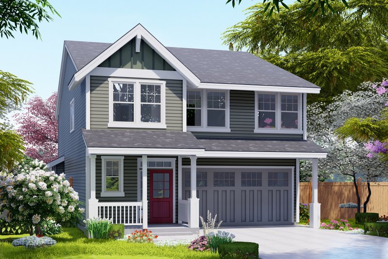 Home Plan - Craftsman Exterior - Front Elevation Plan #53-474