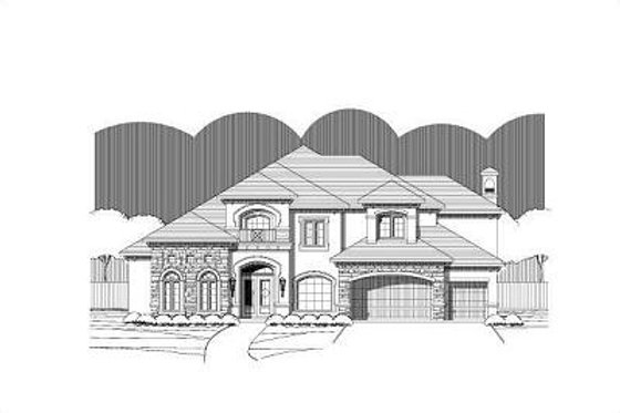 Exterior - Front Elevation for Traditional House Plan #411-344 - 5 bed, 3.5 bath