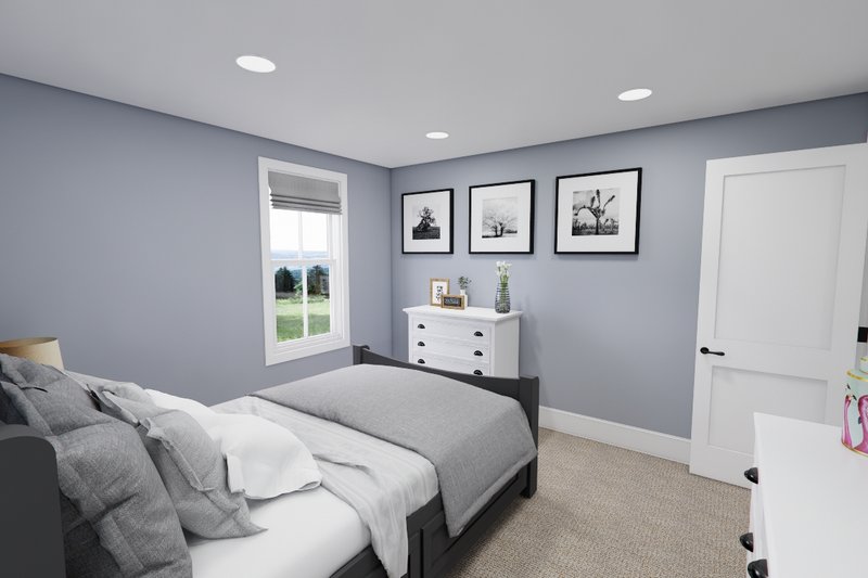 Architectural House Design - Interior - Bedroom 4 for Farmhouse House Plan #51-1560 - 6 bed, 4.5 bath
